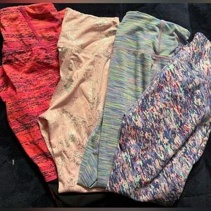 4 pairs of athletic leggings (sold as a set)